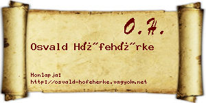 Osvald Hófehérke névjegykártya